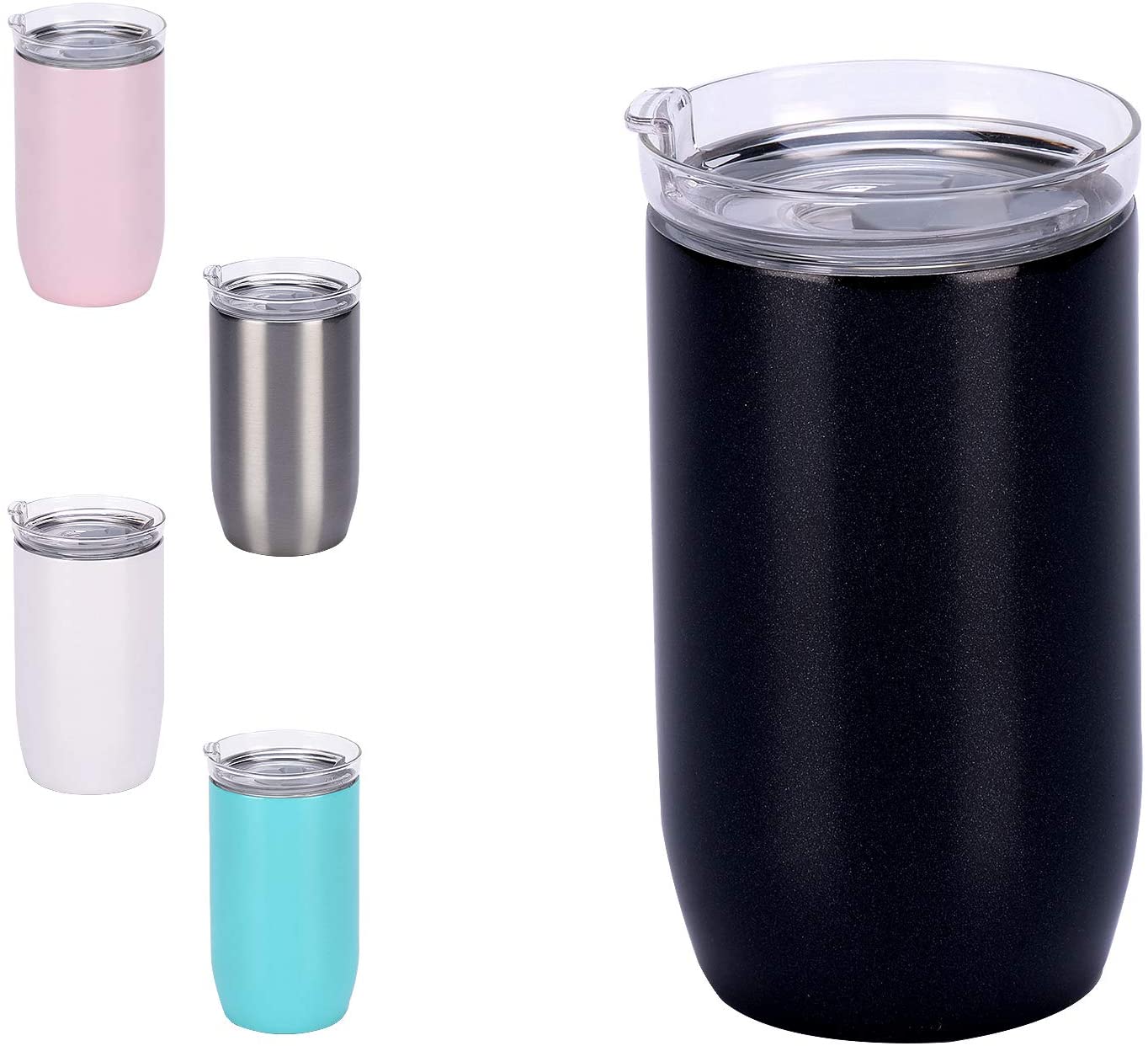 11 oz. glass thermos flask with lid, vacuum stainless steel, glass double  tumbler – Goodies4Less